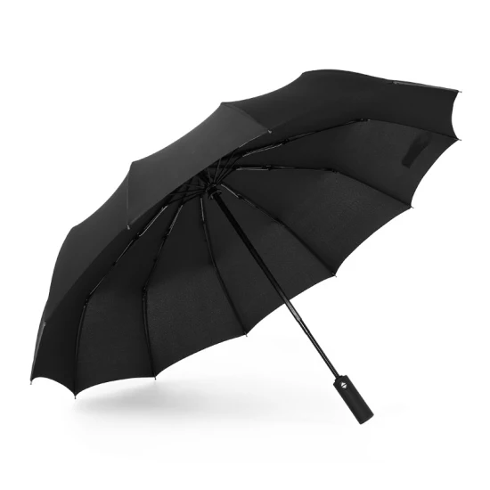 아마존 베스트 셀러 12K 도매 프로모션 패션 차양 자동 23인치 빅 사이즈 2인 맞춤형 로고 크기 및 색상 명주 3 접는 우산