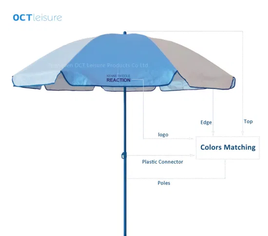 개인화 우산 야외용 태양 비치 우산과 잘 어울리는 색상(OCT)